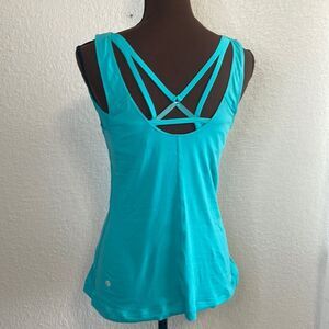 Sz. 8, Lululemon Turquoise Blue Tank with Removable Sports Bra, 2 in 1 Combo
